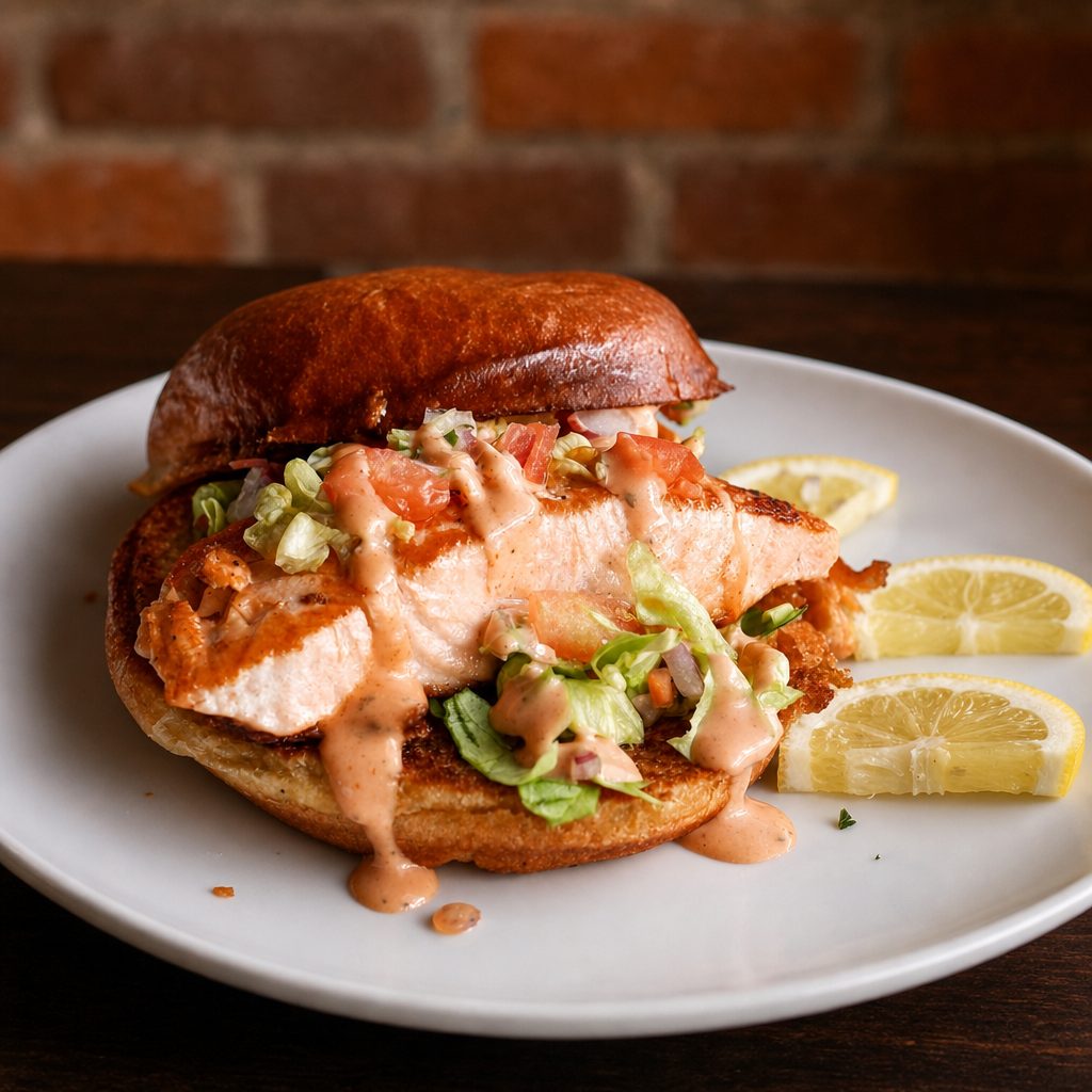 Salmon Sandwich.