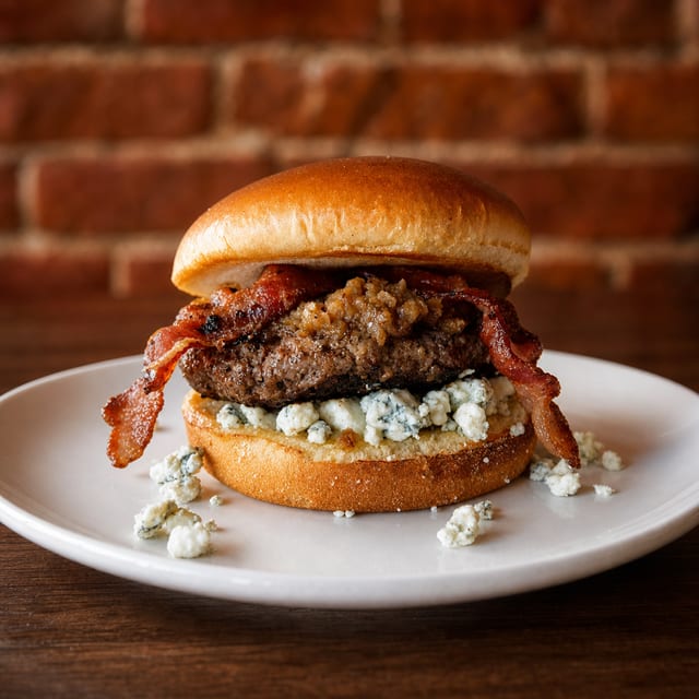 Bleu Burger.